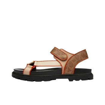 COACH One Strap Sandals Women's Brown