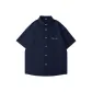 [Ice Silk Shirt]Navy Blue (Ho Bean Era White Chest Logo)