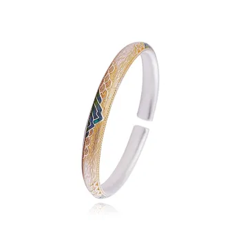 YISHIQING 999 Fine Silver Bangles Unisex