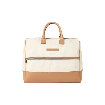 Brunello Cucinelli Cotton One Shoulder Crossbody Handbag, Travel Bag Women's Natural