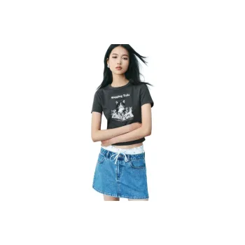 URBAN REVIVO T Shirts Women's Dark Gray