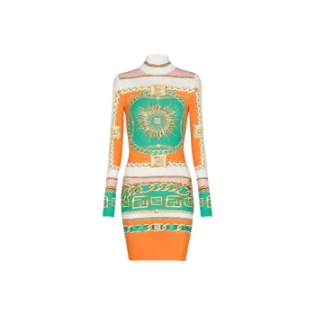 BALMAIN Graphic print Bodycon Dress