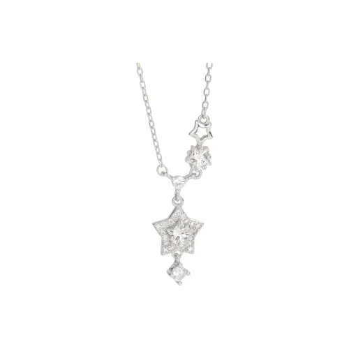 CLARKIA FLOWER 925 Sterling Silver With Zircon Necklaces Women's