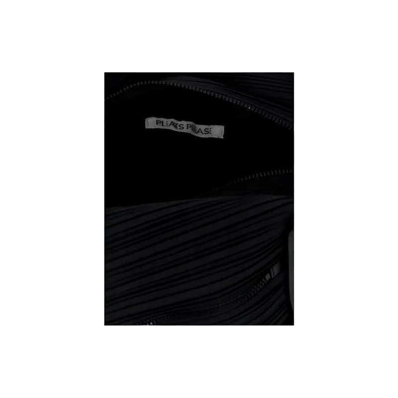 PLEATS PLEASE ISSEY MIYAKE Polyester Handbag, Shoulder Bag Women's Black-3