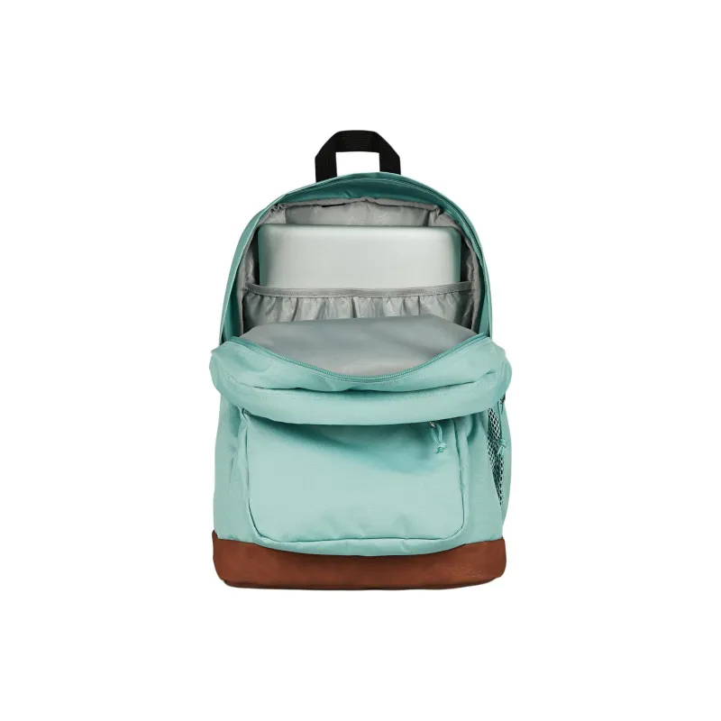JanSport Recycled Polyester Backpack Unisex Lake Blue & Brown-6