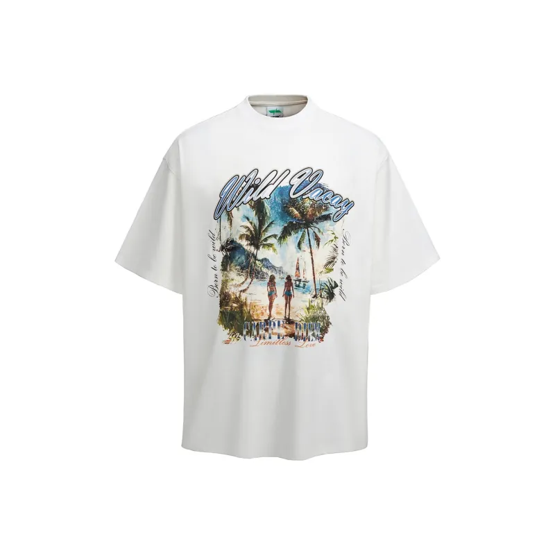 WILDX T Shirts Unisex Lake White-0