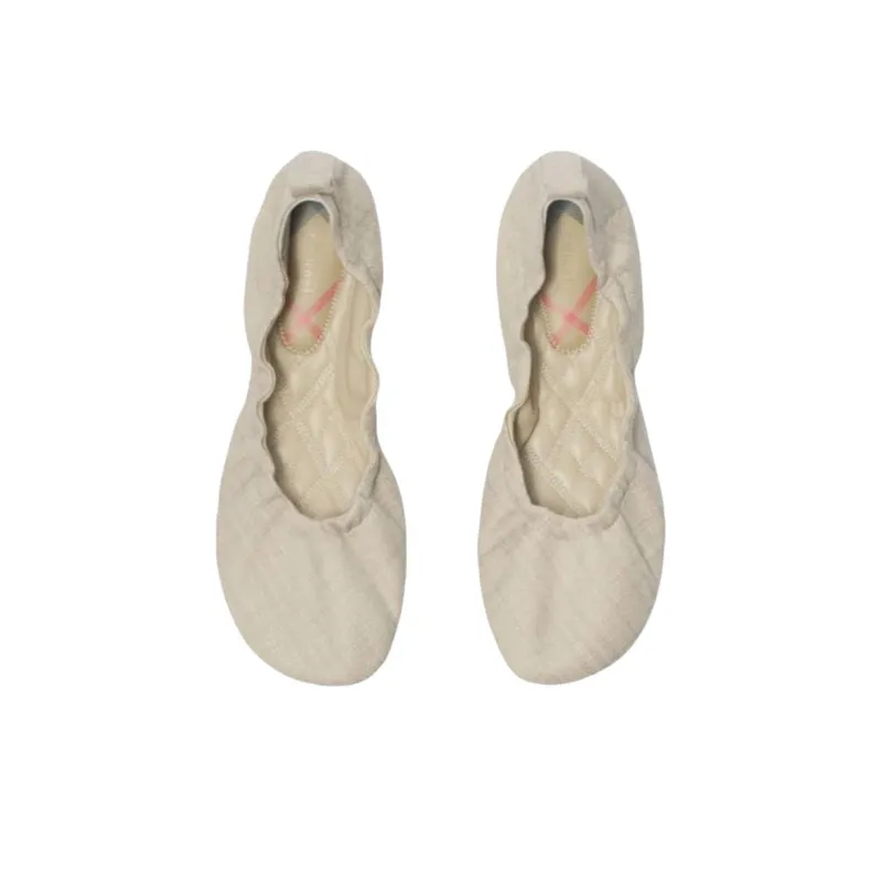 Burberry Baby Casual Single Shoes Women's Ecru-2