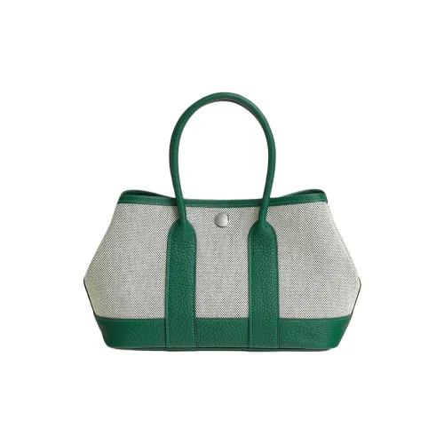 hermes Folder NEO GARDEN 23 Calfskin Handbag Mini Women's Light Beige & Green