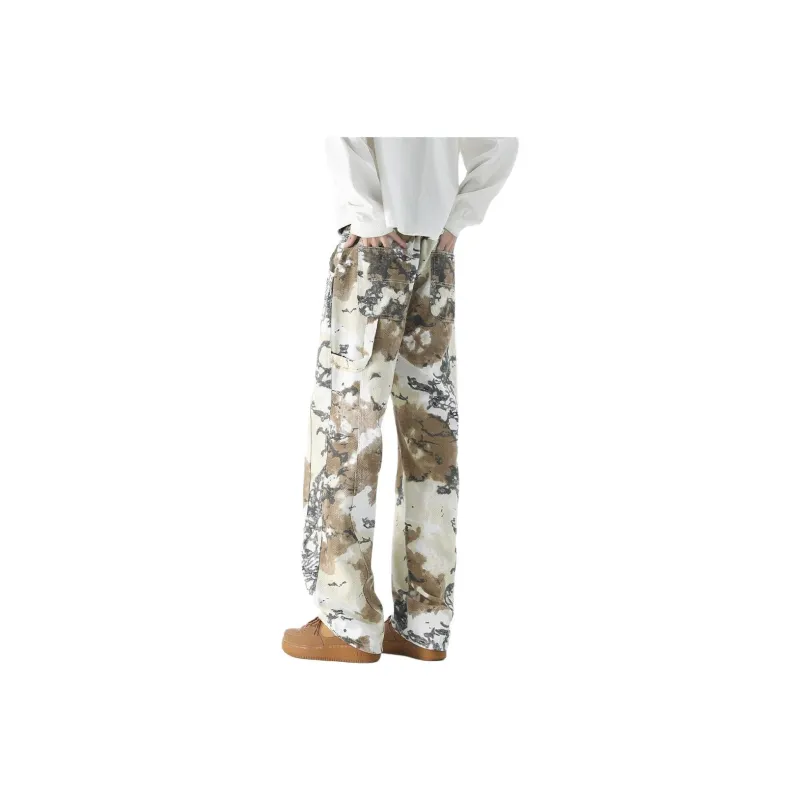 HKRXEC Jeans Men Desert Camouflage-2