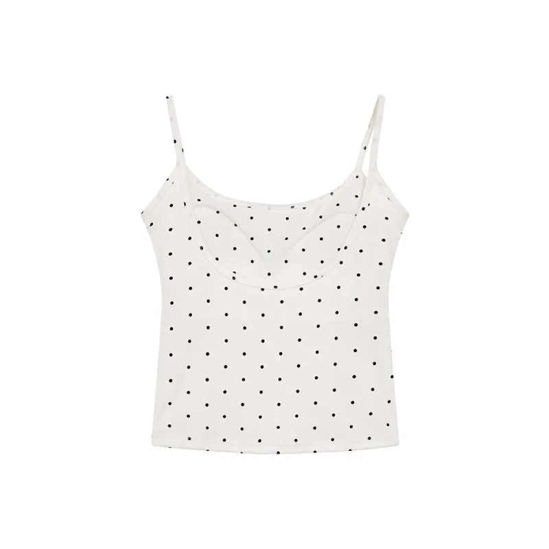 ELF SACK Camisoles Women's Dog With Polka Dot Apricot-1