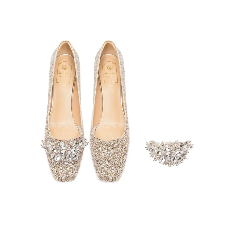 LOLY Chunky Heel High Heels Women's-2