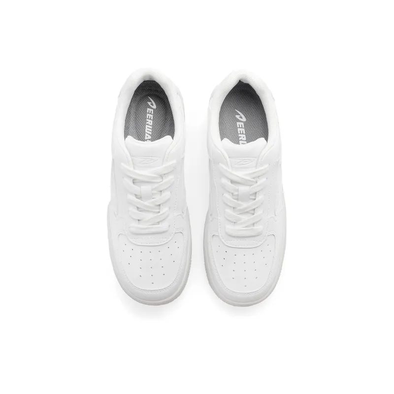 DEERWAY Anti Slip And Wear Resistant Height Increasing Low Top Casual Shoes Men's White-2