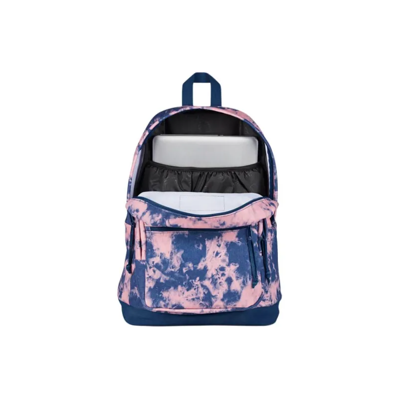 JanSport Suede Backpack Unisex Pink & Blue-3
