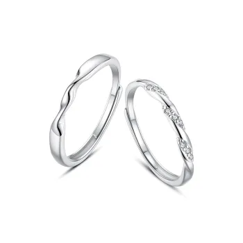 WINGSTOP Zircon Rings Unisex Silver