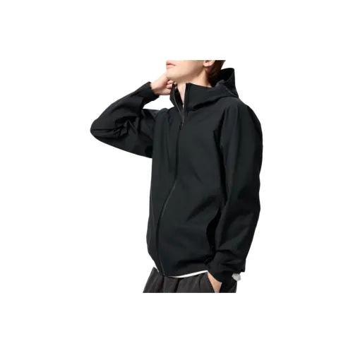 UNIQLO cinzento jackets Unisex Black