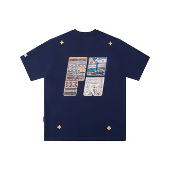 FOASIS Regular T Shirt Unisex Navy Blue