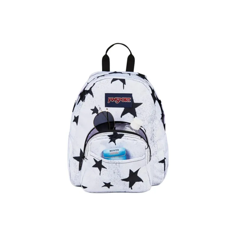 JanSport Zip Closure Backpack Mini Women's White & Black-3