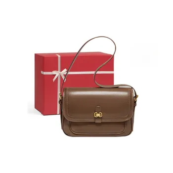 CNNCOO Synthetic Leather Crossbody Bag Women's Vegetable Tanned Coffee