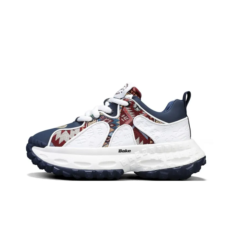 BAKE Breathable Height Increase Low Top Chunky Sneakers Men's-5