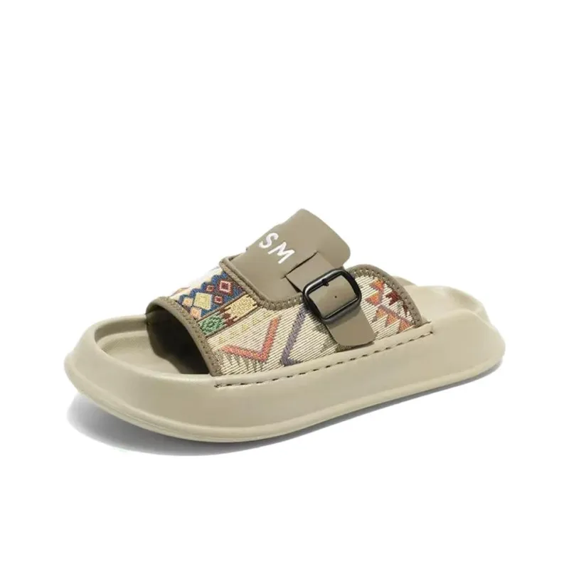 Shiozawa Rubber Sole Stitching Abrasion Resistant Slide Slippers Men's-5