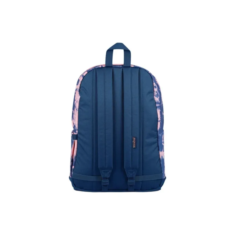 JanSport Suede Backpack Unisex Pink & Blue-2