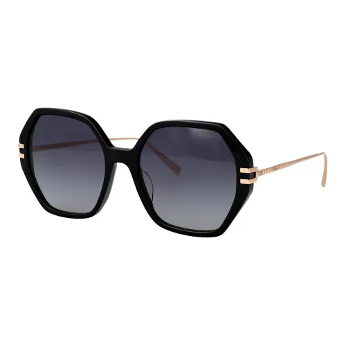 CHOPARD Titanium Irregular Shape Gg0024s Sunglasses Women's Black