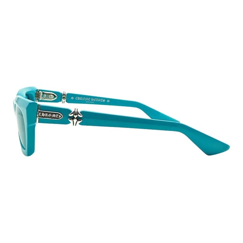 Chrome Hearts Acetate Silver Square Sunglasses Men's Blue-1