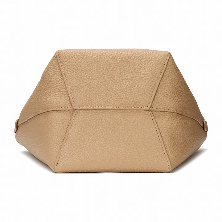ROBERTA DI CAMERINO Cow Leather One Shoulder Handbag Women's Cream Apricot/Black-6