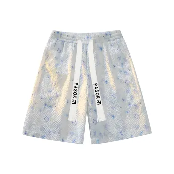 PASOK Casual Shorts Unisex PA013 Small Butterfly White