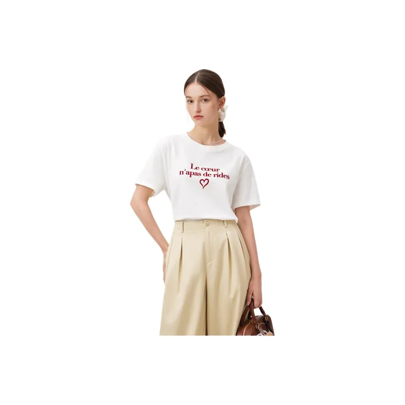 FANSILANEN Drop Shoulder Sleeve T Shirt Women's-1
