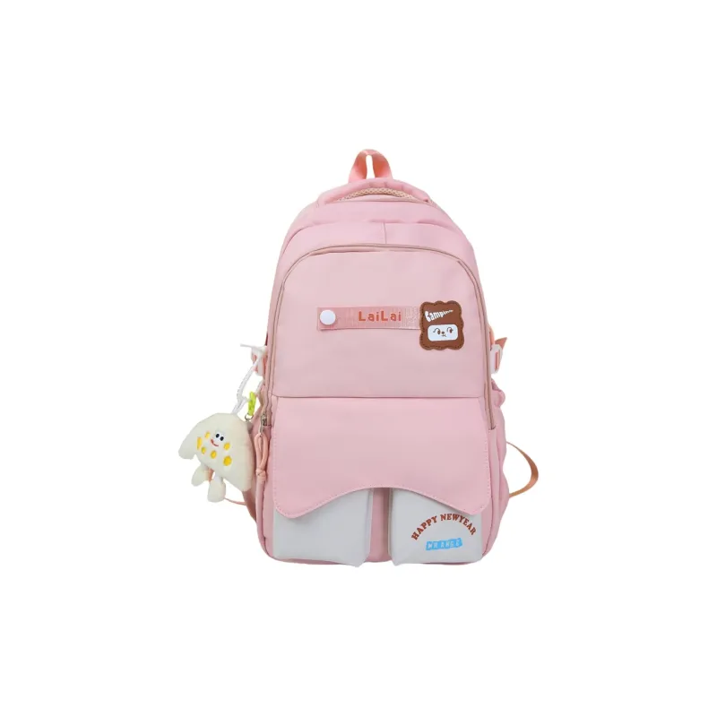 WICKBUEN Nylon Backpack Regular Unisex Ecru/Black-13