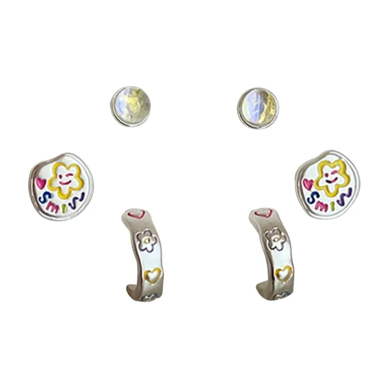MIDNIGHT MOMENT Alloy Stud Earrings Women's-3