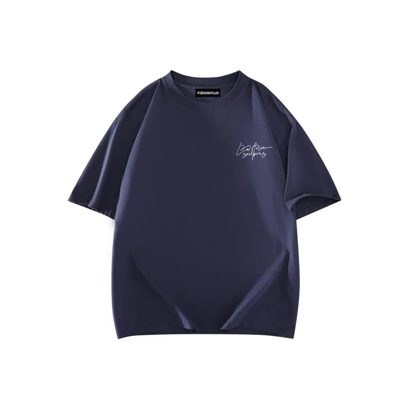 SOIE T Shirts Unisex Navy Blue-1