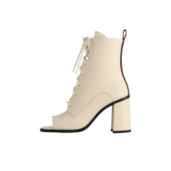 LOUIS VUITTON Berlin Ankle Boots 8.5cm Women's Beige