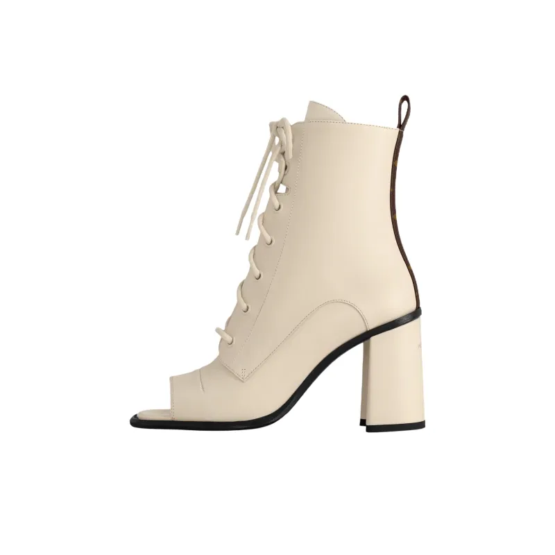 LOUIS VUITTON Berlin Ankle Boots 8.5cm Women's Beige-0