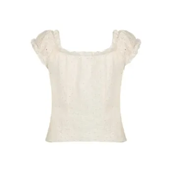 Flowers In Water Flutter Sleeve T Shirt Women's