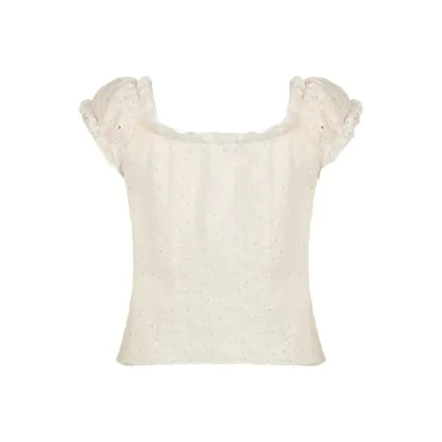 Flowers In Water Flutter Sleeve T Shirt Women's