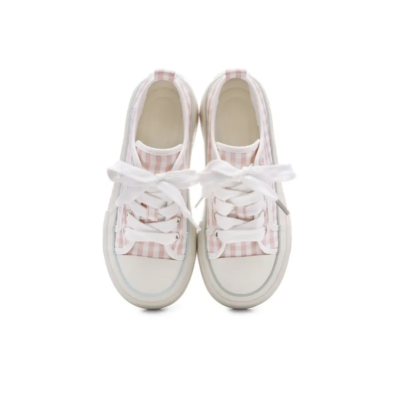 Ordifen Low Top Canvas Shoes Women's Light Pink-2