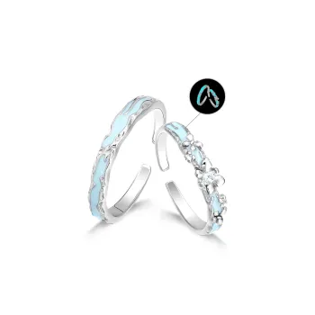 NUSQ S925 Silver With Zircon Rings Unisex