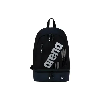 Arena Polyester Backpack Unisex Black & Silver