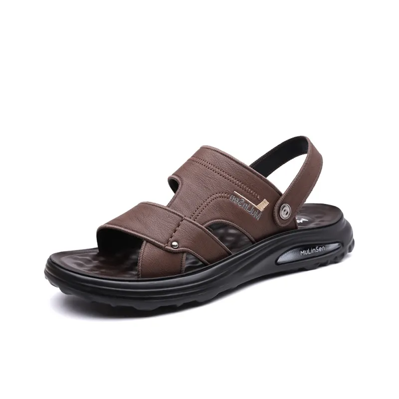 Mulinsen Beach Sandals Men Gray/Black/Brown-10
