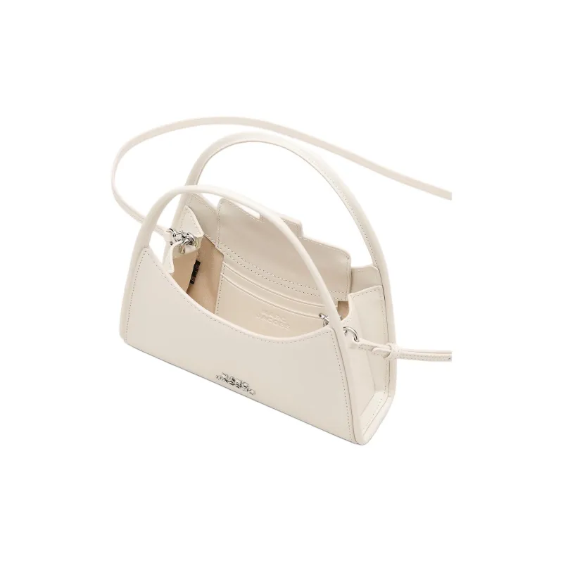 MARC JACOBS Leather Shoulder Bag, Crossbody Bag, Handbag Women's Cotton White-4
