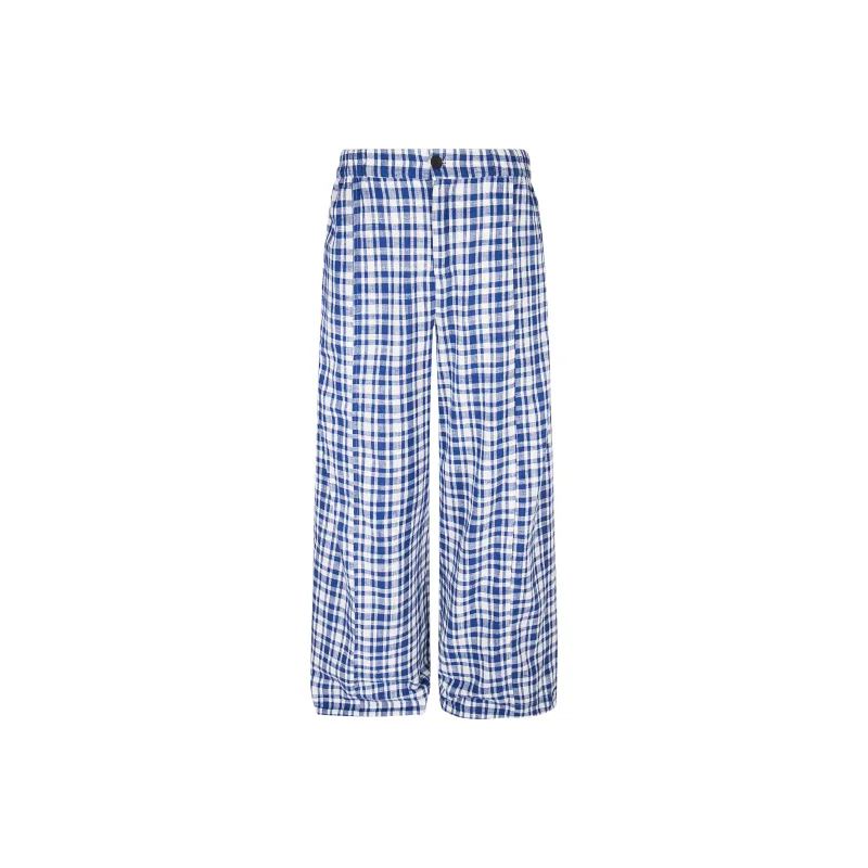 Xmithie Straight Fit Casual Pants Unisex Blue-0