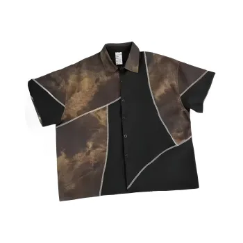 T IRA Shirts Unisex Black Patchwork