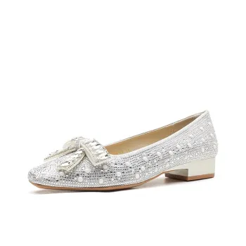 Bamiti Chunky Heel High Heels 3cm Women's Silver/Gold