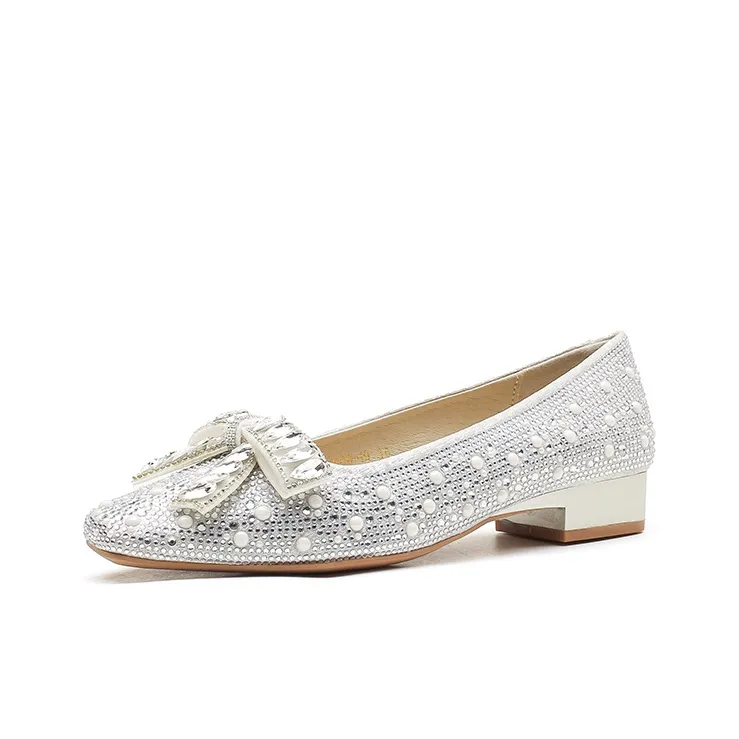 Bamiti Chunky Heel High Heels 3cm Women's Silver/Gold-0