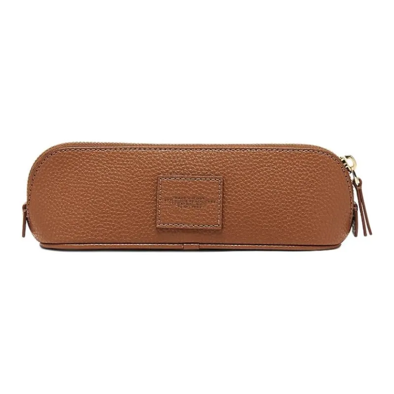 MARC JACOBS Leather Travel Storage Bag Unisex Nut Brown-1