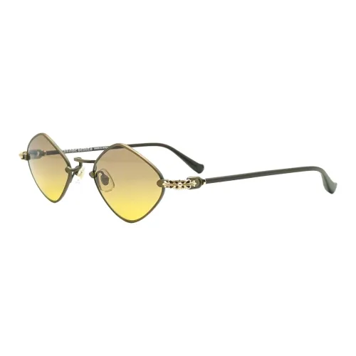Chrome Hearts Titanium Irregular Shape Sunglasses Men's Brown