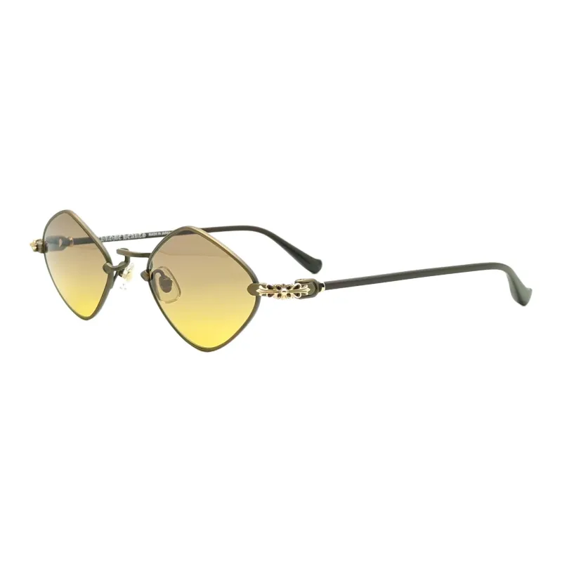 Chrome Hearts Titanium Irregular Shape Sunglasses Men's Brown-0