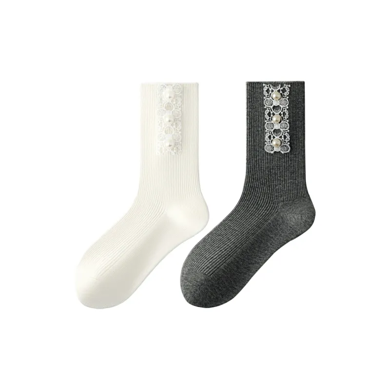 SHIWAJI Mid Calf Socks Women's 2 Pack-3